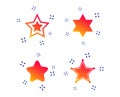 Star of David icons. Symbol of Israel. Vector Royalty Free Stock Photo