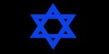 Star of David Jewish background blue black