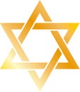Star of David Jewish Judaism religion gold gradient .ai .eps illustration Royalty Free Stock Photo