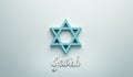 Star of David a Jews Symbol. 3D Render illustration
