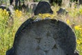 Star of David on the old gravestone Royalty Free Stock Photo