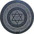 Star of David on old grunge granite tombstone Royalty Free Stock Photo