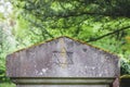 Star of David on an old headstone in an ancient jewish cemetery Royalty Free Stock Photo