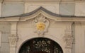 star of David over the entrance of the synagogue Royalty Free Stock Photo