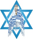 Star Of David Rabbi With Talit