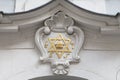 Star of David -relief on facade of synagogue, Josefov,Prague, Czech Republic