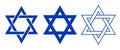 Star of David set. For web or print design. Royalty Free Stock Photo