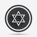 Star of David sign icon. Symbol of Israel. Royalty Free Stock Photo