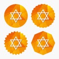 Star of David sign icon. Symbol of Israel. Royalty Free Stock Photo