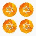 Star of David sign icon. Symbol of Israel. Royalty Free Stock Photo