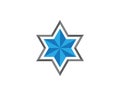 Star David template vector icon Royalty Free Stock Photo