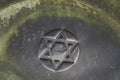 Star of David on a tombstone in a Jewish cemetery Royalty Free Stock Photo