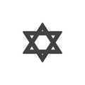 Star of David vector icon Royalty Free Stock Photo