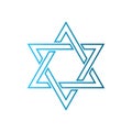 Star of David vector icon. Royalty Free Stock Photo