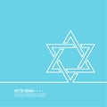 Star of David vector icon. Royalty Free Stock Photo