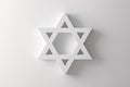 Star of David on a white background, Judaism, religious symbol