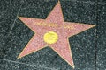 Star dedicated to the actor Harrison Ford on the Walk of Fame in Hollywood Royalty Free Stock Photo