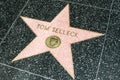 Star dedicated to the actor Tom Selleck on the Walk of Fame in Hollywood