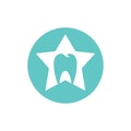 Star dental care logo icon design template elements - Vector