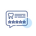 5 star dental clinic review. Pixel perfect, editable stroke line icon