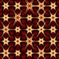 star diversity and variation geometric in dark red and beige colours Royalty Free Stock Photo