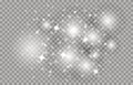 Star dust with bright sparkles, shining sparks. Fabulous Christmas sky on a transparent background Royalty Free Stock Photo