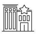 Star exhibition center icon, outline style Royalty Free Stock Photo