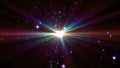 Star explosion in space, star ray Royalty Free Stock Photo
