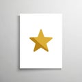 Star features five points with subtle shading that gives it a slightly Royalty Free Stock Photo