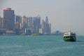 A Star ferry leaving Hong Kong Island Royalty Free Stock Photo