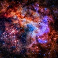 Star field and nebula in deep space Royalty Free Stock Photo