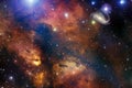 Star field and nebula outer space background Royalty Free Stock Photo