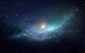 Hviezda a hmlovina v kozmický priestor 