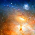 Star field and nebula in outer space Royalty Free Stock Photo