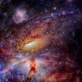 Star field and nebula in outer space Royalty Free Stock Photo