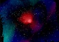 Star field in space and a nebulae. Abstract background of universe and a gas congestion. Spiral galaxy space with black holes Royalty Free Stock Photo