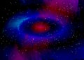 Star field in space and a nebulae. Abstract background of universe and a gas congestion. Spiral galaxy space with black holes