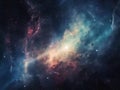 Star field in space a nebulae and a gas congestion. Made with Generative AI Royalty Free Stock Photo