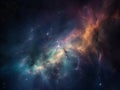 Star field in space a nebulae and a gas congestion. Made with Generative AI. Royalty Free Stock Photo