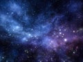Star-filled cosmic sky with vibrant galaxy patterns Royalty Free Stock Photo