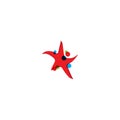 Star Fish Logo Template vector Royalty Free Stock Photo