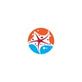 Star Fish Logo Template vector Royalty Free Stock Photo