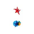 Star Fish Logo Template vector Royalty Free Stock Photo