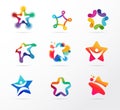 Star, fitness, sport, excellence, learning and design icons and logos. Vector design