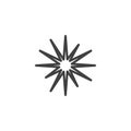 Star flare line icon