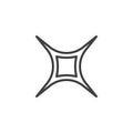 Star flare line icon