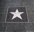 Star on the floor in memory of the famous italian songwriter Lucio Dalla in a center street of Bologna.