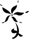 Star Flower Jasmine Silhouette Simplified