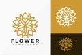 Star Flower Jewellery Logo Vector Design. Abstract emblem, designs concept, logos, logotype element for template Royalty Free Stock Photo
