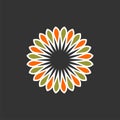 Star Flower Ornamental Sign Logo Template Illustration Design. Vector EPS 10 Royalty Free Stock Photo